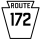 Pennsylvania Route 172 marker