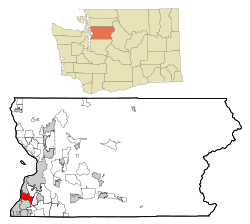 Location of Picnic Point-North Lynnwood, Washington