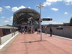 Platform of Wiehle–Reston East station in 2014