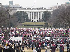 Women's March on Washington near the White House in 2017