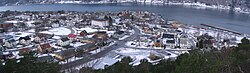 View of Åndalsnes from the mountain Nebba