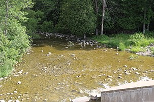 The Ahnapee River below the dam