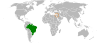 Location map for Brazil and Syria.