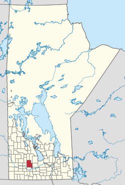 Location of the Municipality of North Cypress-Langford in Manitoba