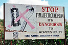 Road sign near Kapchorwa, Uganda, 2004