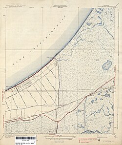 1935 map of portion of eastern New Orleans lakefront around Little Woods.[1]