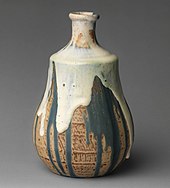 Stoneware vase with ash glaze, c. 1890
