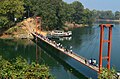 Image 63The District of Rangamati is a part of the Chittagong Hill Tracts and is one of the most beautiful districts of the country. Its beauty lies in the people, culture, landscape and lifestyle. The Hanging Bridge at Rangamti district, pictured here, is a famous landmark and tourist attraction of the district. Photo Credit: Shakhawat Hossen Shafat