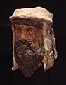 Image 21Painted clay and alabaster head of a Zoroastrian priest wearing a distinctive Bactrian-style headdress, Takhti-Sangin, Tajikistan, Greco-Bactrian kingdom, 3rd-2nd century BC. (from History of Tajikistan)