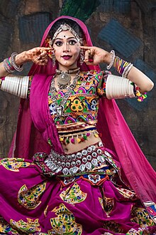 A captivating performance of Rajasthani folk dance, showcasing the vibrant cultural heritage of India. Image source: Wikimedia Commons.