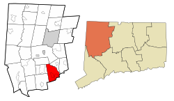 Watertown's location within Litchfield County and Connecticut