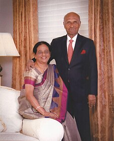 Photograph of M. M. Rajendran, former Governor of Odisha and his wife Susheela Rajendran