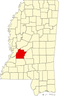 海恩兹县在密西西比州的位置