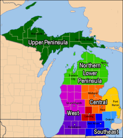 Central Michigan and Mid Michigan describe the same general region of Michigan.