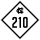 North Carolina Highway 210 marker