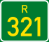 Regional route R321 shield