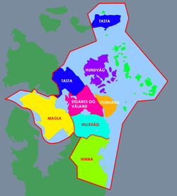Location within Stavanger municipality