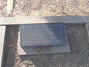 The grave site of Charles Henry Waterhouse (1861-1952). Waterhouse, together with Estmer W. Hudson, introduced in Arizona the new Egyptian cotton, commonly known as Pima cotton. In 1912, he was elected president of Salt River Valley Cotton Growers Association. Ib 1914, he helped organize the Tempe Cotton Exchange and built Tempe's first cotton gin He was also the president of the Arizona Cotton Growers Association from 1915 to 1919. He is buried in Sec D.