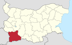 布拉格耶夫格勒州在保加利亞的位置