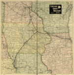 System map of the Chicago Great Western in 1897