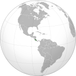 Costa Rica (orthographic projection)