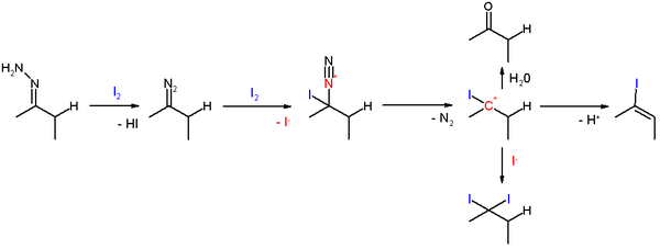 Hydrazone iodization reaction mechanism