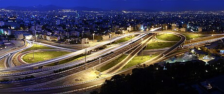 A highway interchange in Tehran, Iran