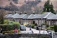 Cottages on Pier Road, viewed from Loch Lomond