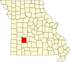 波爾克縣在密蘇里州的位置