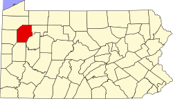 Map of Venango County, Pennsylvania