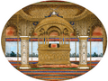 印度德里红堡枢密宫的孔雀宝座。
