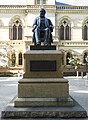 Statue of foundation philanthropist, Sir Walter Watson Hughes, facing North Tce.