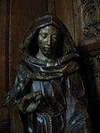 Close-up of St Francis. Sidney Sussex College Chapel