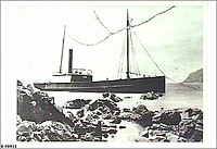 The trawler Ellen wrecked on Morgan Beach. Wreck site surveyed by the SUHR in 2003.