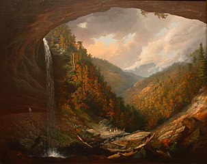 Kaaterskill Falls on the Catskill Mountains (1826–27), painting by William Guy Wall, Honolulu Museum of Art