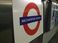 Victoria line platform roundel