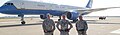 California State Military Reserve guardsmen provide security for Air Force Two.