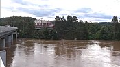 Wilsons River in moderate flood at Lismore, NSW, 5 June 2016 (1)