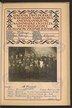 Photo of students of the school in Wilkowyja from 1926