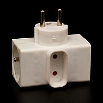 A French CEE 7 adaptor