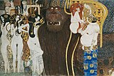 《贝多芬横饰壁画（邪恶敌对势力 - 泰坦巨人堤丰与戈尔贡）》，1902年
