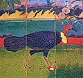 昆士兰库克敦瓷砖上的雄性大塚雉