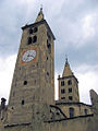 The Romanesque clock-towers