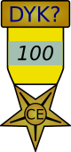 Award for 100 DYK creations and expansions