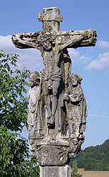 The cemetery cross in Fécocourt