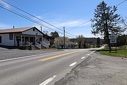 Buildings along WV Route 12 in 2022