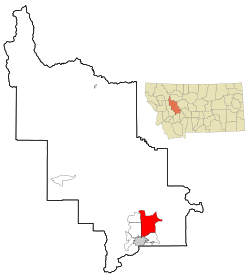 Location of Helena Valley Northeast, Montana