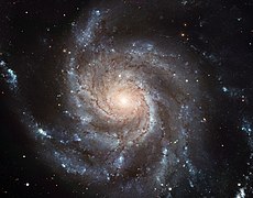 M101, a multi-armed spiral galaxy