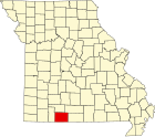 托尼县在密苏里州的位置