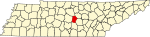 标示出坎农县位置的地图